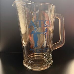 ATO Vintage 64oz Glass Pitcher with 2002 Formal Logo (WMU chapter)